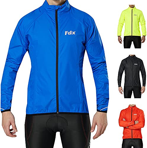 FDX Men's Cycling Jacket Waterproof lightweight Breathable MTB Rain Top