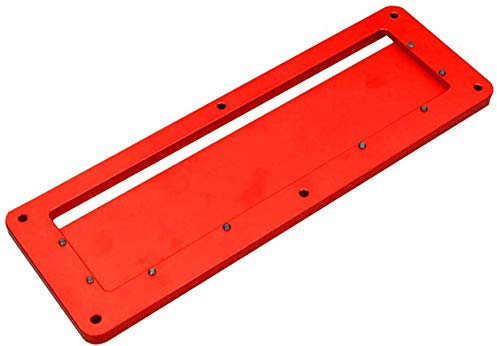 Namvo Electric Circular Saw Throat Plate Flip Adjustable Aluminium Insert Plate Table Saw Accessory Red