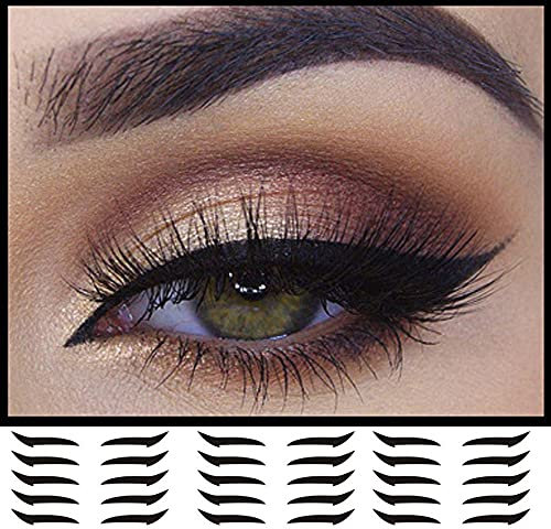 40Pcs Linea di palpebre Stick Cat Eye Makeup-adesivi per eyeliner riutilizzabili-Adesivo per doppia palpebra Adesivo per trucco eyeliner, contorno istantaneo, facile da pulire e flessibile (Nero)