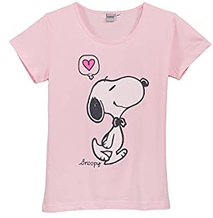 Peanuts Snoopy T-Shirt Damen Oberteil Kurzarm (36/38)