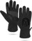 normani Winter Fleece Handschuhe Schwarz mit Thinsulatefütterung bis -10 Grad Farbe Schwarz mit Silikonhandfläche Größe M