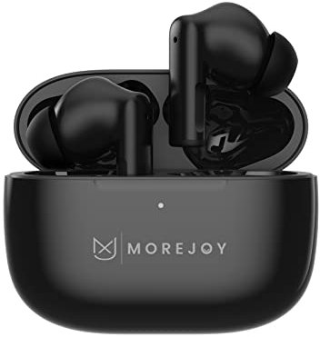 Morejoy MJ111Bluetooth Kopfhörer, Kabellose Earbuds CSC 3.0 Self Learning ENC Geräuschisolierung, Kristallklares Klangprofil, 22 Stunden Akku, IPX4 Wasserschutz, Aufladen mit USB-C
