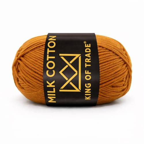 Milchwolle Milchbaumwolle Milchgarn Häkeln Stricken 100m 50g 2 Stück Braun