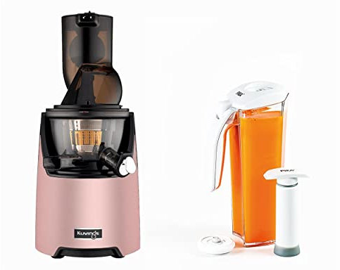 Kuving's - Extracteur de jus vertical EVO820 + kit de conservation de jus sous vide - Rose Gold