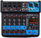 BOMGE 6 Channel mini DJ Audio sound mixer console with USB interface, Bluetooth, Stereo Recording, 48V Phantom Power, 24 DSP effects for karaoke, singing, live，streaming，pc recroding. (BLACK)