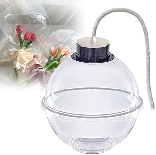 potow Ballon Füllmaschine, Ballon Expander Stuffer mit 10 Wellenkugeln mit 9,5cm Breite, Ballon Aufblasmaschine zum Kommerziellen Verpacken von Blumen, Schokolade, Plüschtieren