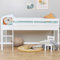Hoppekids ECO Comfort Hochbett | 90x200 mit Lattenrost und Kaltschaummatratze | Weiß | Das Nordische Umweltzeichen | TÜV-Zertifiziert | FSC®-zertifiziertes massives Kiefernholz