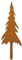 RiloStore 6 STK Tanne rost Dekostecker Metalltanne Tannenbaum Stecker 10x5cm Blumendeko ps243 Rostdeko Braun Rostbaum Tannenbäume Herbstdeko Weihnachtsdeko