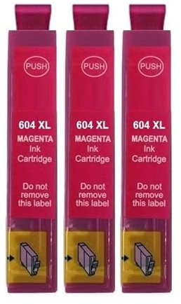 Inkpro 3 Druckerpatronen E 604 XL Magenta kompatibel mit Epson Expression Home XP-2200, XP-2205, XP-3200, XP-3205, XP-4200, XP-4205, Workforce WF-2910, WF-2930, WF-2935, WF-2950