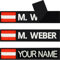 Namensschilder für Kleidung Österreich Klett Patch personalisiert | Patch Militär Aufnäher Namensschild Militär Rucksack Patches mit Klett | 125x25mm
