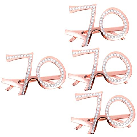 jojofuny Geburtstagsbrille 4 Stück Altersbrille Geburtstags- 70-Brille Geburtstagsparty Gastgeschenke Abschlussball-Dekoration Für Erwachsene Großpackung