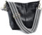 Huwzder Hobo Bags Umhängetasche aus veganem Leder, Gitarrengurt, Schultertaschen mit Reißverschluss, Handtaschen für Damen, Schwarz 2, Umhängetasche