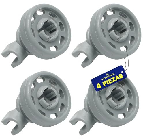 4 Stück Rollen für Spülmaschinenkorb mit dem Originalcode 00028021 00066321 00152111 00424717 482000084776 7028021 C00247530 für Bosch für Siemens - Garantie 10 Jahre - MONTERAL