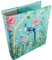 bettina bruder - Ordner DIN A4 Vogel mint rosa weiß - 8 cm Rückenbreite - Stoffhülle mit Innentasche