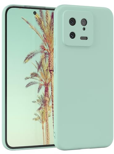 EAZY CASE - Silikonhülle für Xiaomi 13 Hülle Silikon Case Grün weich stoßfeste Handyhülle Xiaomi 13 Schutzhülle mit Kameraschutz Dünn Premium Schutz Cover TPU Phone Bumper in Mint Grün