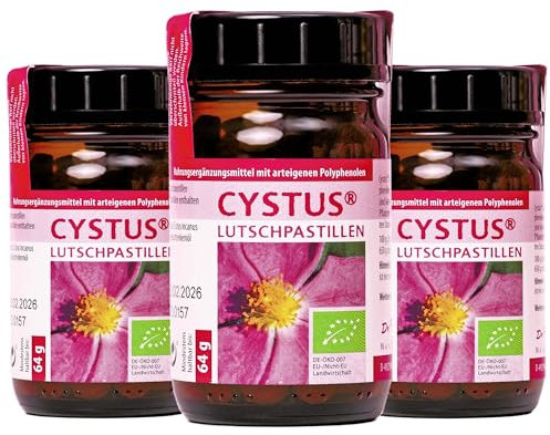Dr. Pandalis - Cystus 052 Bio Halspastillen - 3x 132 Zistrose Lutschtabletten - Cistus Lutschtabletten in Premium BIO-Qualität - Das Original aus der Apotheke - Cistus nach althergebrachter Weise