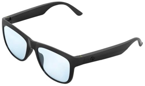GS01 - Gafas de sol inteligentes con Bluetooth, gafas de sol de audio con altavoz, lente polarizada UV400, música de oído abierto, control táctil, Transparente