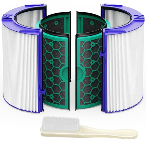 TP04 True Hepa Filter Replacement for Dyson TP04 HP04 DP04 TP05 DP05 Air Purifier, 360° Pure Cool Fan Combi Glass HEPA Filter & Activated Carbon Filter (1 Pack)