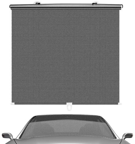 Cortina parasol para ventana, persiana enrollable para ventana de coche, cortina retráctil para protección solar para rayos UV y protección contra el calor, parasol para ventana de coche para calor y