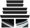 5 Pcs Car Sill Protectors Strips for VW Golf 7 MK7 Polo T-ROC Tiguan, Carbon Fiber Door Sill Kick Plate Protector Covers Rear Bumper Protector Stickers