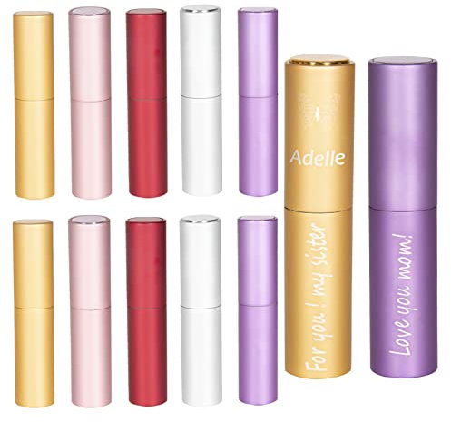Creatorally Mini pulverizador portátil, 10 botellas de perfume portátiles de 8 ml, dispensadores de colonia recargables para viajes
