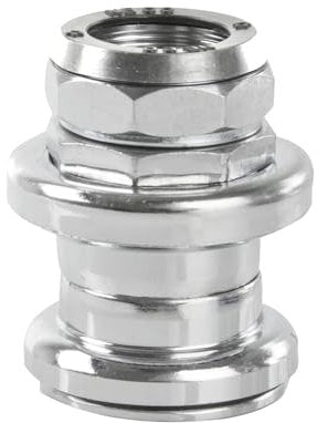 cyclingcolors Fahrrad steuersatz 1 zoll schraubbar stahl verchromt silber kugellagerschalen 26,4mm