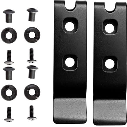 Yooghuge 2 Sets Edelstahl Outdoor Messer Clip Taille Clip Langlebige Scheide Taille Clip Scheide Zurück Clip Scheide Zurück Taille Clip
