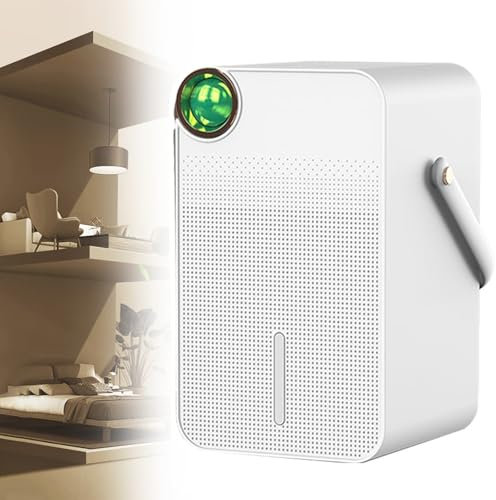 28W Dehumidifier, Dehumidifier with 1L Water Tank, 350mL/D (30C 80%RH) Dehumidification Area + Full Water Shutdown + LED Light Working Instructions, for Bathrooms/Dormitories/Restaurants ,White