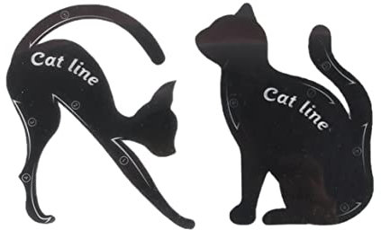 Eyeliner, 2pcs Cat Eyeliner Vorlage Premium PVC Material Rauchy Eyes Make up Applikatoren Katze geformte Augenliner Guide Schablone Schablone für Make up Anfänger
