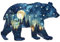 Jigfoxy Wooden Jigsaw Puzzles for Adults, Astral Bear Wooden Puzzle 270pcs, Unique Animal Shape Wood Puzzle, Birthday Gifts for Family Friend(14.3 * 9.5in)