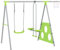 AIYAPLAY Columpios para Niños de +3 Años 4 en 1 Columpios Jardín Exterior con Columpio Planeador Portería de Puntería y Aro de Baloncesto Verde