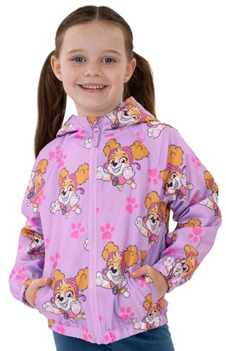 Paw Patrol Girls Raincoat, Skye Girls Rain Jacket, Water Resistant Raincoat For Kids, Ages 18 Months To 8 Years