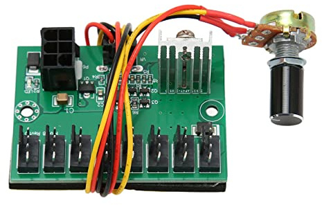 NKFV8 2 PWM Fan Hub, 8 Way PC Fan Speed Controller, 12V Fan Splitter Hub with 300mm Cable for 2 Pin 3 Pin 4 Pin PC Fans, for Multiple Fans