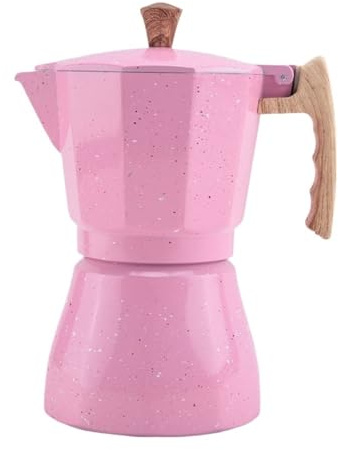 A53Q-4X Latte Mocha Coffee Maker Moka Espresso Cafeteira Percolator Pot Stovetop 300Ml Pink