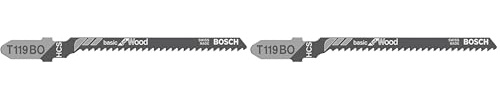 Bosch 5x T 119 BO Basic for Wood Jigsaw Blade (for Softwood, Plywood, Length 83 mm, Professional Accessory Jigsaw) (Pack of 2)