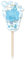 Folat 63634 - Cocktail Picker - Geburt Junge - blau - 24 STK.