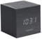 Karlsson Wecker Mini Cube - Schwarz - 8x8x8cm - Platz - Holzfurnier - Wecker für Schlafzimmer