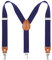 Kajeer Kinder Herren Hosenträger Breit Elastisch - Längenverstellbar Y-Form mit Starken 3er Clips Hosenträger Gürtel für Damen, 110cm (Erwachsene Größe), Navy Blau