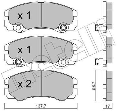 metelligroup 22-0357-1 - Bremsbeläge