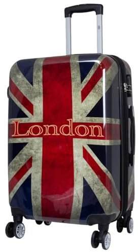 Bowatex Hartschalen Trolley 67 cm London Union Jack Reisekoffer Mittelgroß 80 Li