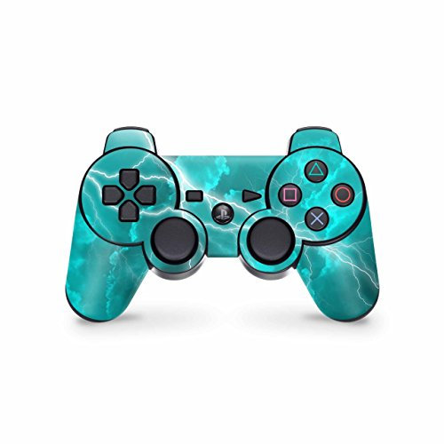 Skins4u Controller Skin Designfolie Aufkleber kompatibel mit PlayStation 3 PS3 Apocalypse Türkis
