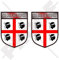 SARDINIEN Sardinischer Schild ITALIEN Sardinien Italienisch 75mm Auto & Motorrad Aufkleber, x2 Vinyl Stickers