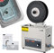 6L Ultraschallreiniger für Schallplatten Max. 6 Schallplatten 70-180W Leistung einstellbar 0-30 Min Timer Automatisches Drehen- Heizfunktion für 7/10/12 Platten (Trockengestell&Korb&Handbuch inkl.)