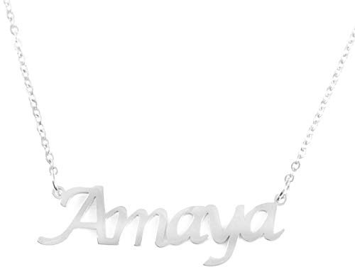 Kigu Amaya Silberten Namenskette Personalisiert Damen Halskette Mit Namen Fashion Schmuck Geschenk Fur Freundin Mutter Schwester