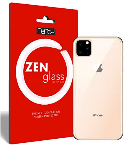 ZenGlass nandu I (2-Pack) Flexible Glass Film compatible with Apple iPhone 11 Pro Max back I Screen Protector 9H I (Smaller than the curved display)
