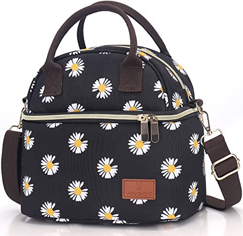 Lunchtasche für Damen, 9L Isolierte Lunchtasche für Herren, Arbeit mit Doppelfach, Lunchbox für Erwachsene, Vogshow Thermos-Lunch-Tasche für Picknick/Arbeit/Schule