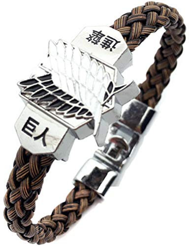 Kylewo Attack on Titan Armband Japanisches Anime Braid Armband Geschenk Teenager Anime Fan Japanisches Comic Armband