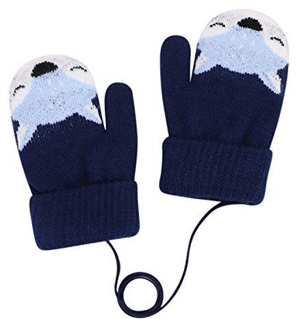 Kinderhandschuhe Kleinkinder Baby Handschuhe Warm Fäustlinge Winter Fuchs Strickhandschuhe Outdoor Plüsch Skihandschuhe Mädchen Jungen Fausthandschuh für 0-3 Jahre Spielen Garten Schule Skifahren
