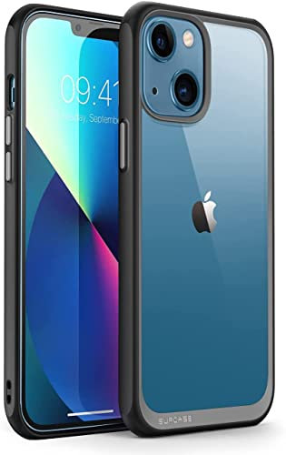 SupCase Slim Hülle für iPhone 13 (6.1) Case Premium Handyhülle Transparent Schutzhülle Dünn Backcover [Unicorn Beetle Style] 2021 Ausgabe (Schwarz)