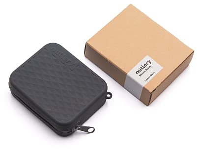 Outlery Silicone Pouch Travel Cutlery (Whale Blue) - a Silicone Pocket to Protect and Transport Your Foldable On-The-Go Cutlery Set